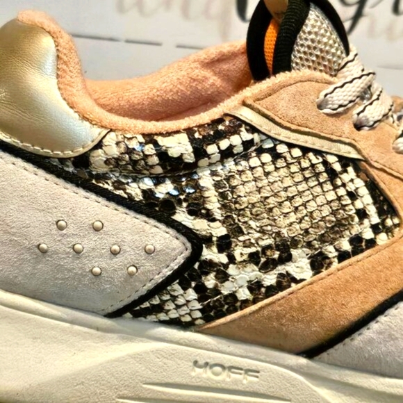 Hoff Ipanema Suede Snakeskin Sneaker in Beige Wmn 6.5 - Picture 7 of 9